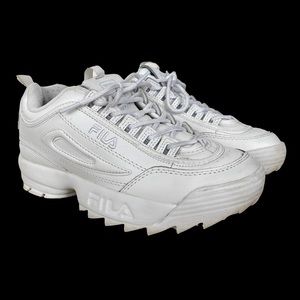 Chunky White Fila Sneakers